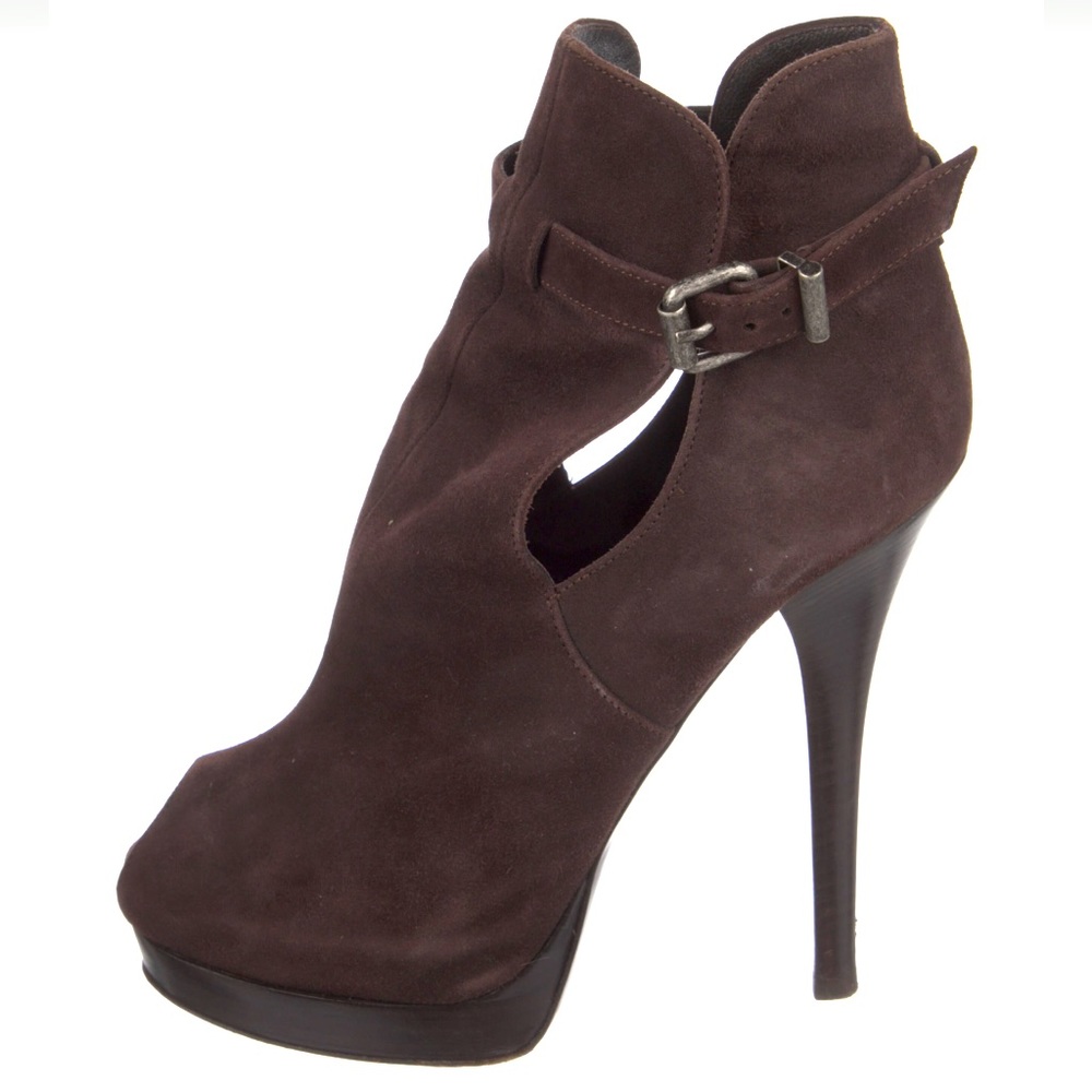 FENDI brown suede platform boots booties